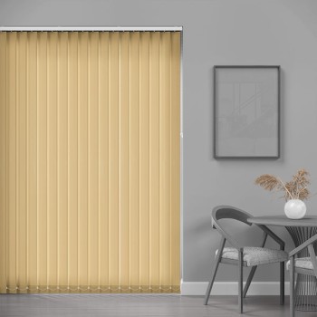 Atlas 89mm PVC Blackout Vertical Blind – Beige