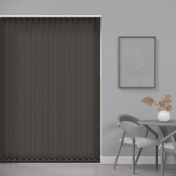 Atlas 89mm PVC Blackout Vertical Blind – Charcoal
