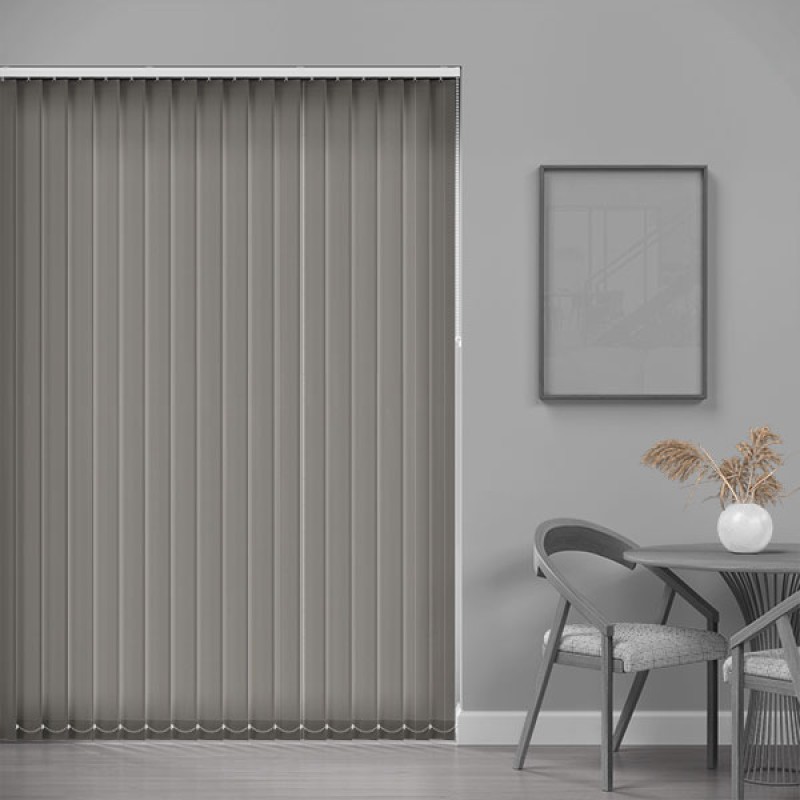 Atlas 89mm PVC Blackout Vertical Blind – Dove