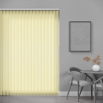 Atlas 89mm PVC Blackout Vertical Blind – Ivory