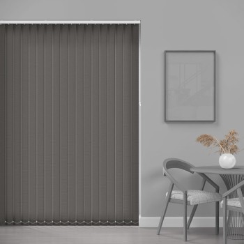 Atlas 89mm PVC Blackout Vertical Blind – Steel