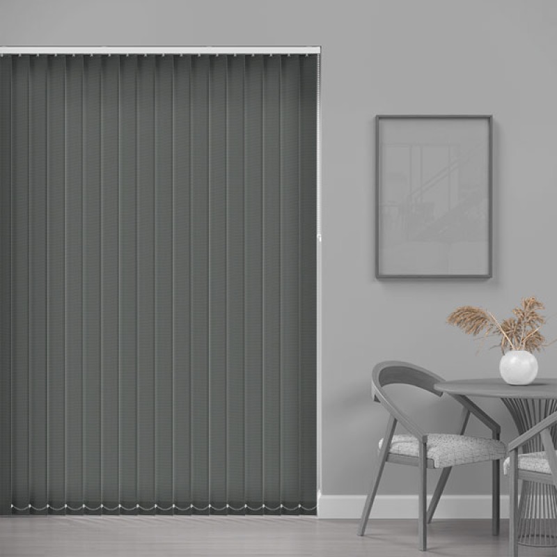 Atlas 89mm PVC Blackout Vertical Blind – Stone