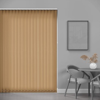 Atlas 89mm PVC Blackout Vertical Blind – Taupe