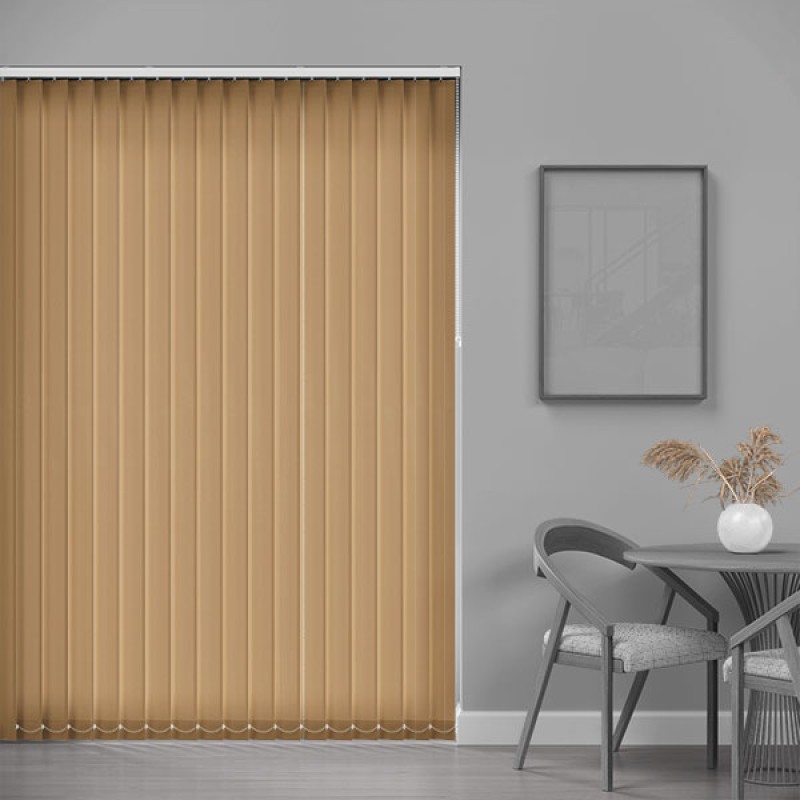 Atlas 89mm PVC Blackout Vertical Blind – Taupe