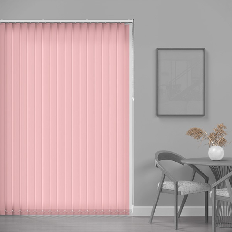 Core 89mm Light Filtering Vertical Blind – Crystal Rose