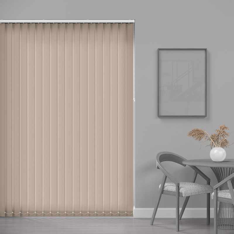 Core 89mm Light Filtering Vertical Blind – Grey Stone