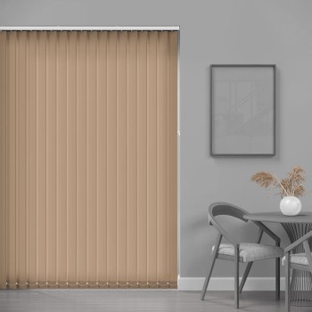 Core 89mm Light Filtering Vertical Blind – Tan
