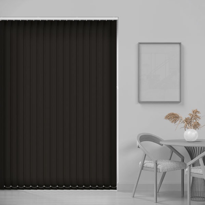 Prime 89mm Light Filtering Vertical Blind – Black