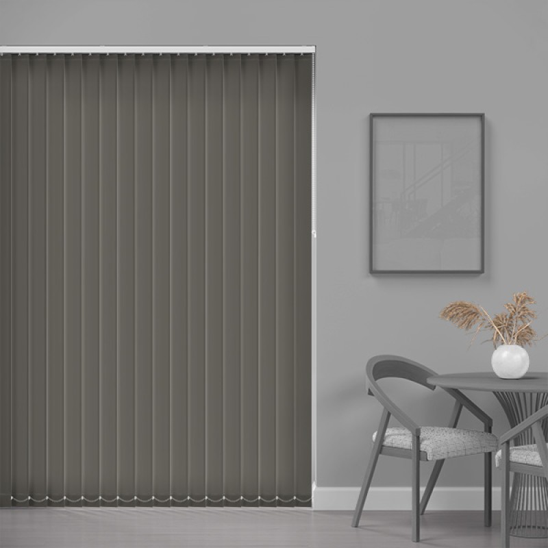 Prime 89mm Blackout Vertical Blind – Dark Grey