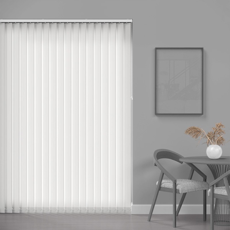 Prime 89mm Light Filtering Vertical Blind – White