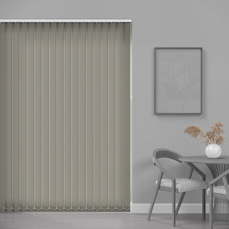 Prime 89mm Light Filtering Vertical Blind – Mid Grey