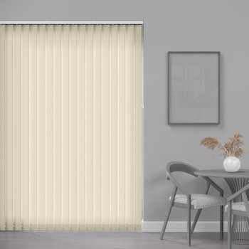Prime 89mm Light Filtering Vertical Blind – Off White