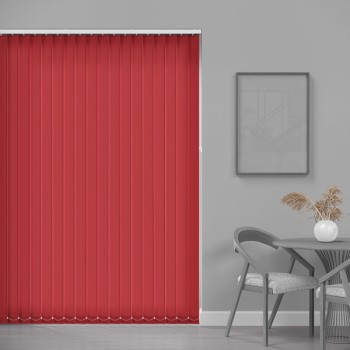 Prime 89mm Light Filtering Vertical Blind – Red