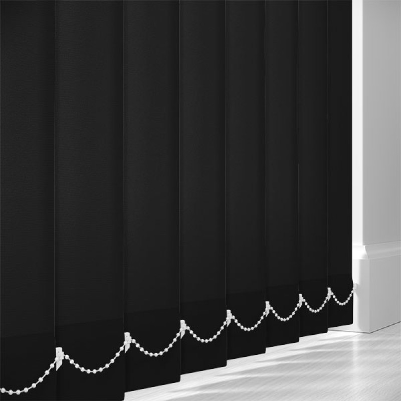 Atlas 89mm PVC Blackout Vertical Blind Slats – Black