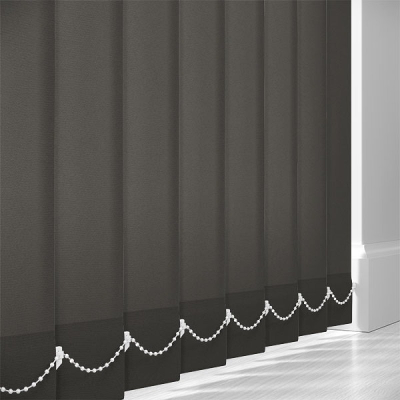 Atlas 89mm PVC Blackout Vertical Blind Slats – Charcoal