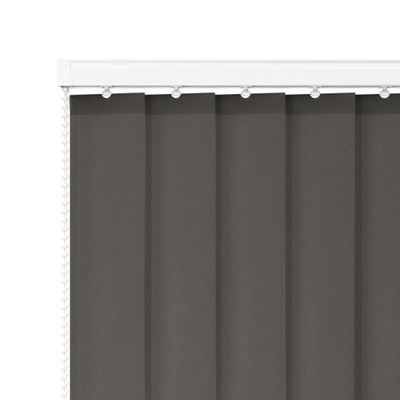 Atlas 89mm PVC Blackout Vertical Blind – Steel