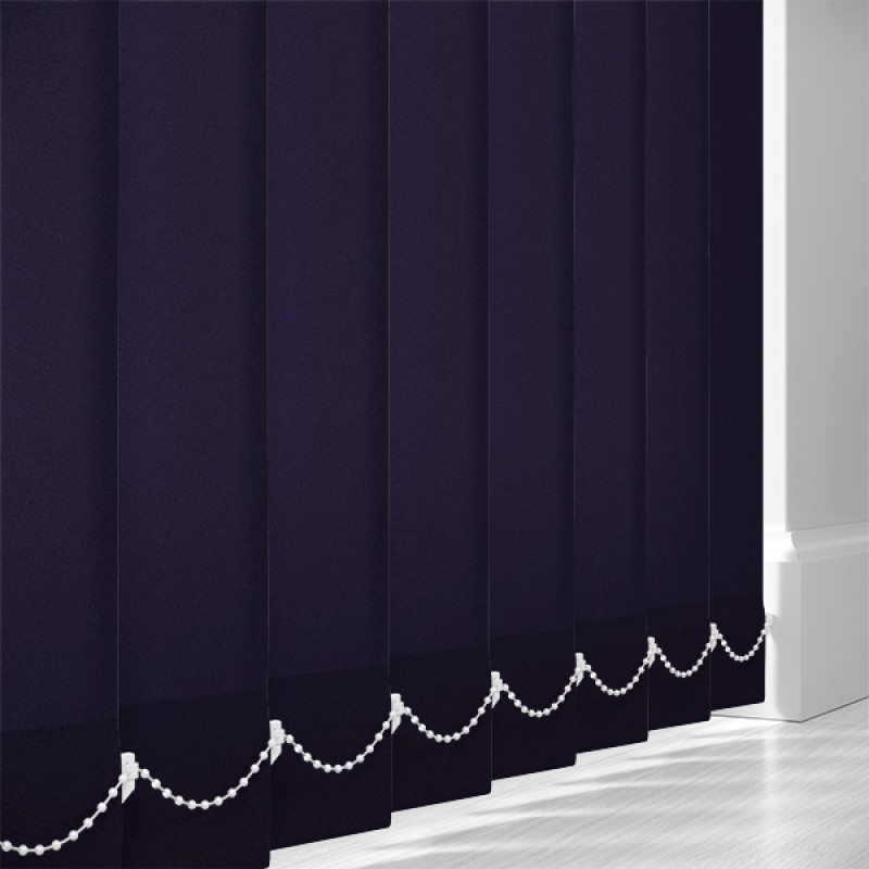 Core 89mm Blackout Vertical Blind Slats – Blue Night