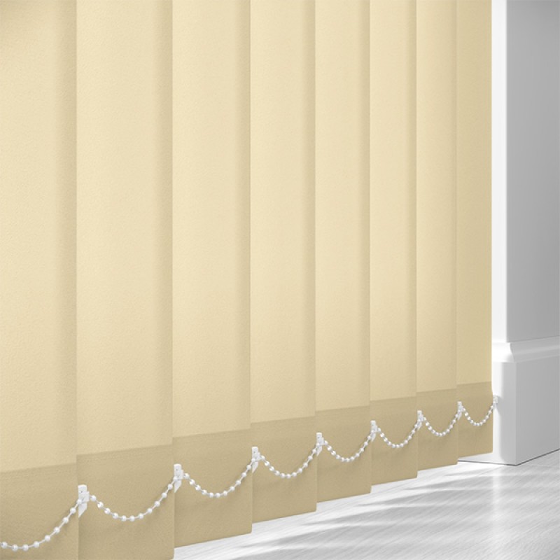 Prime 89mm Light Filtering Vertical Blind Slats – Cream