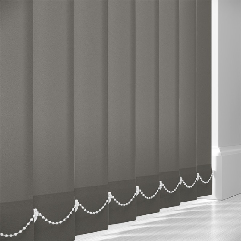 Prime 89mm Light Filtering Vertical Blind Slats – Dark Grey